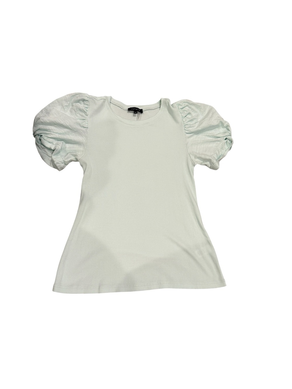 1.STATE Light Blue Ribbed Tee - Picture 1 of 7
